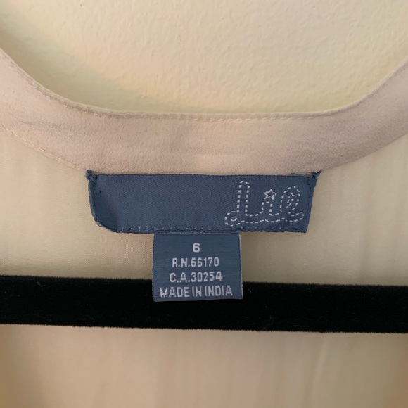 Anthropologie cream flowy dress - Picture 3 of 7